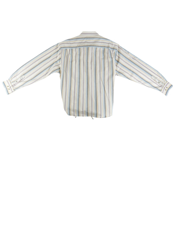 Camisa Cascada - Rayas amarillo, azul y rosa palo