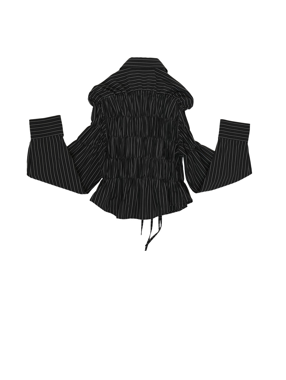 Camisa Espuma - Negra rayas grises