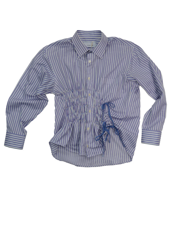 Camisa Cascada - Rayas azul y rosa