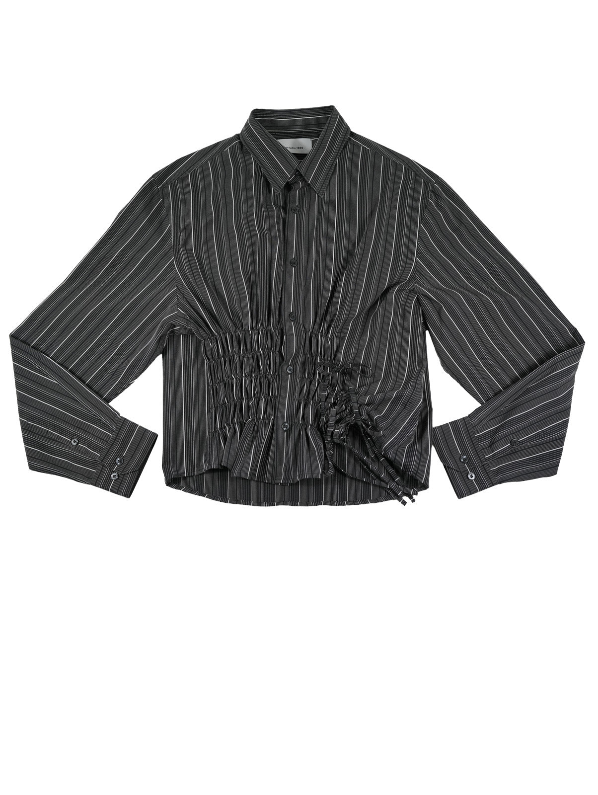 Camisa Cascada - Negra a rayas