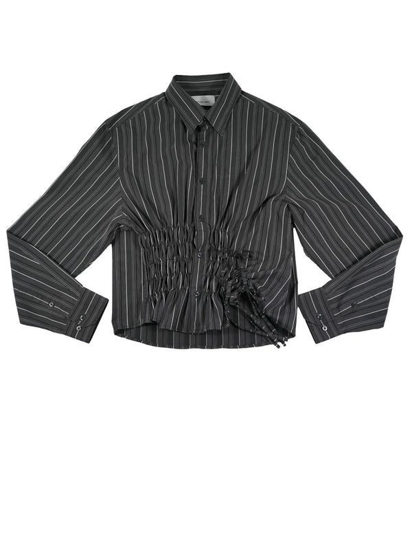 Camisa Cascada - Negra a rayas