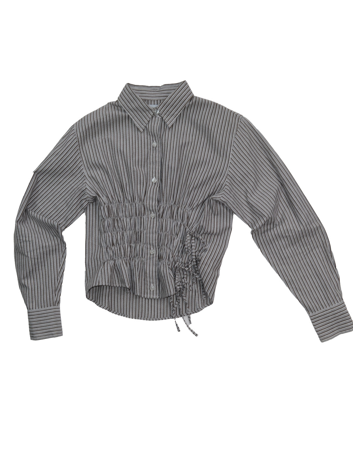 Camisa Cascada - Rayas café