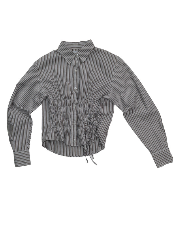 Camisa Cascada - Rayas café