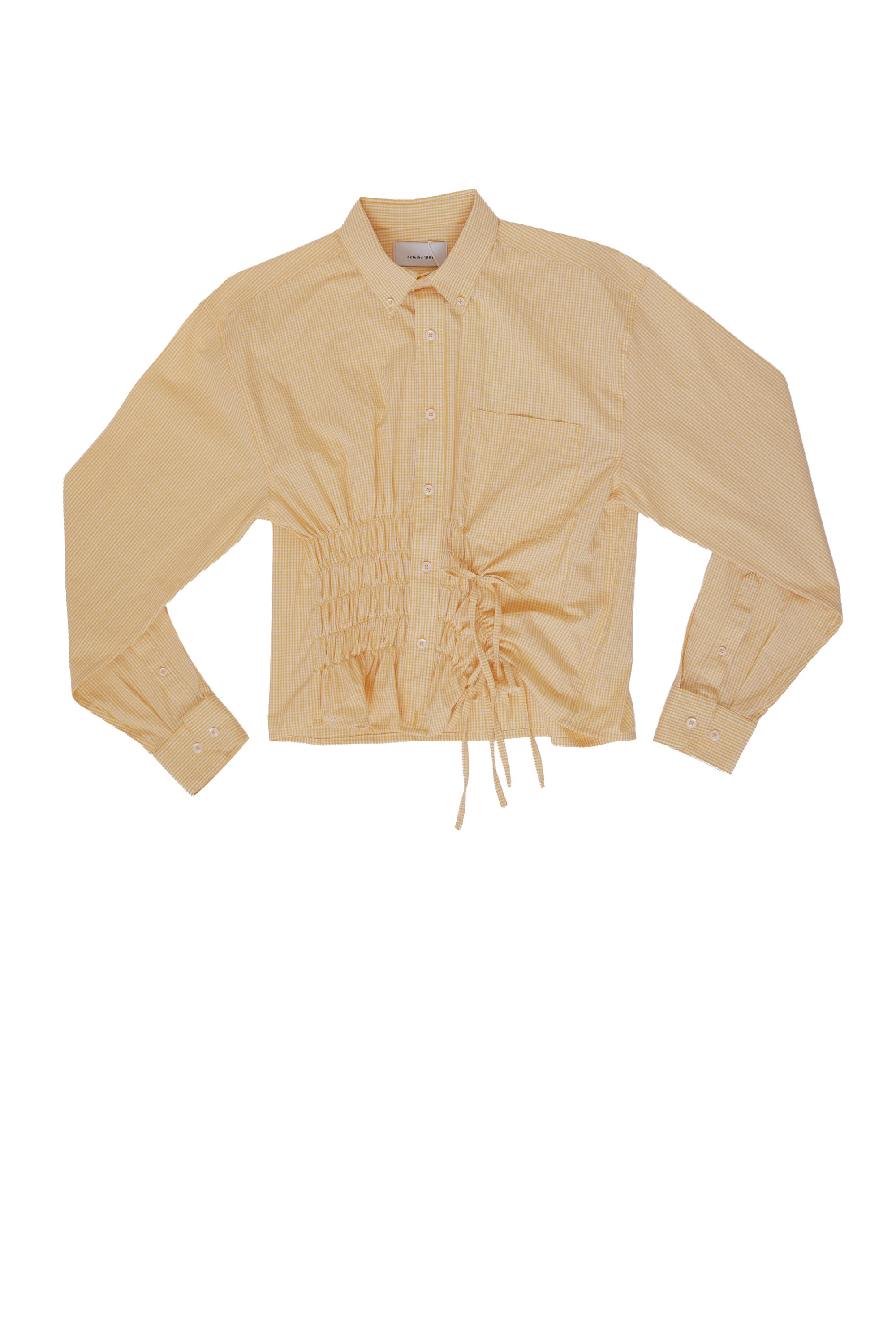 Camisa Cascada - Cuadros Amarillo y Blanco