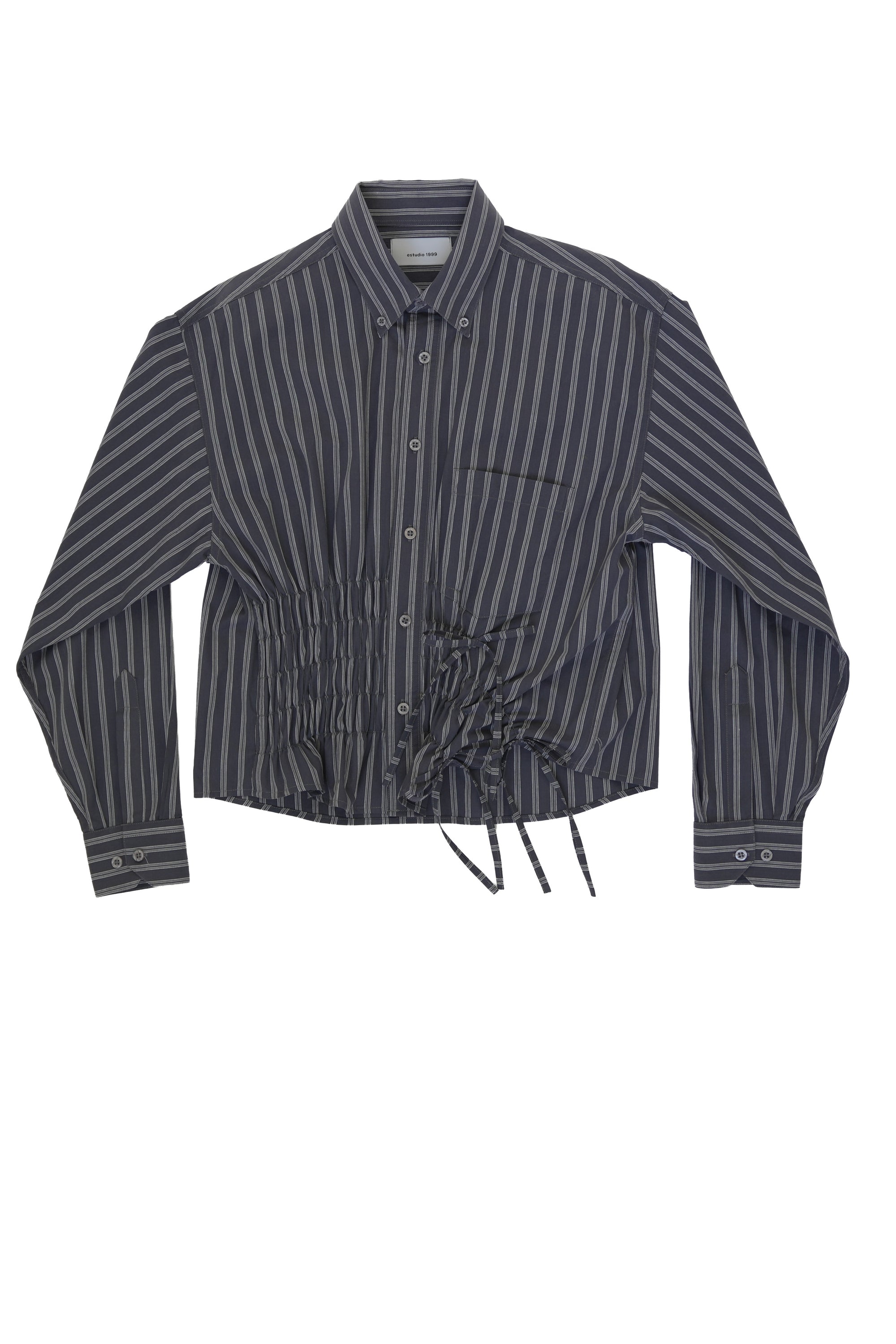 Camisa Cascada - Azul Cemento a rayas