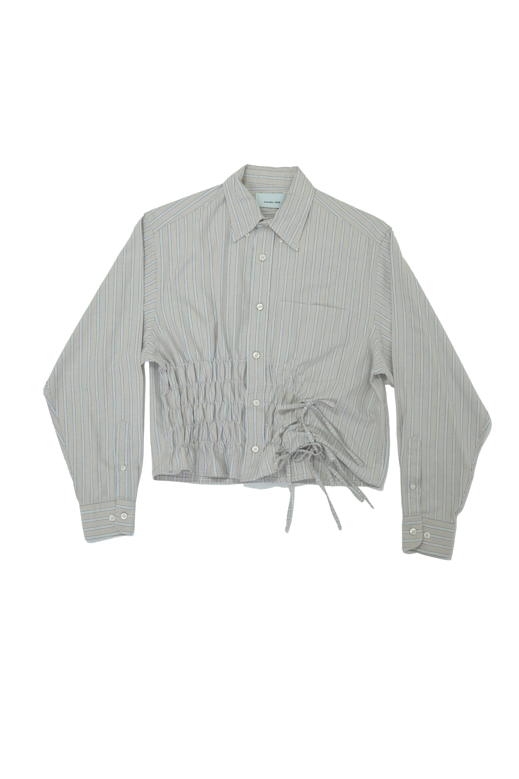 Camisa Cascada - Beige a rayas