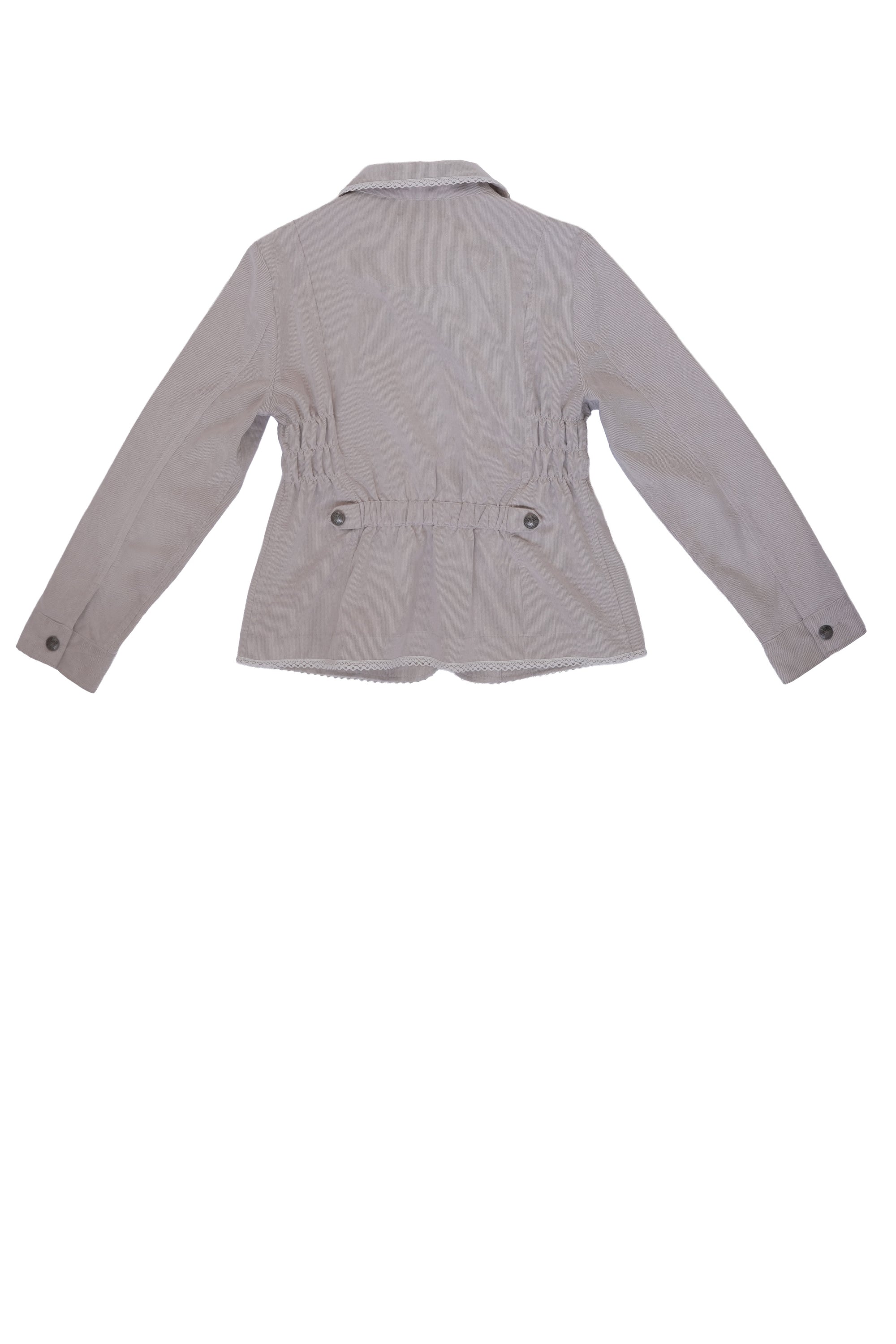 Chamarra de pana con encaje