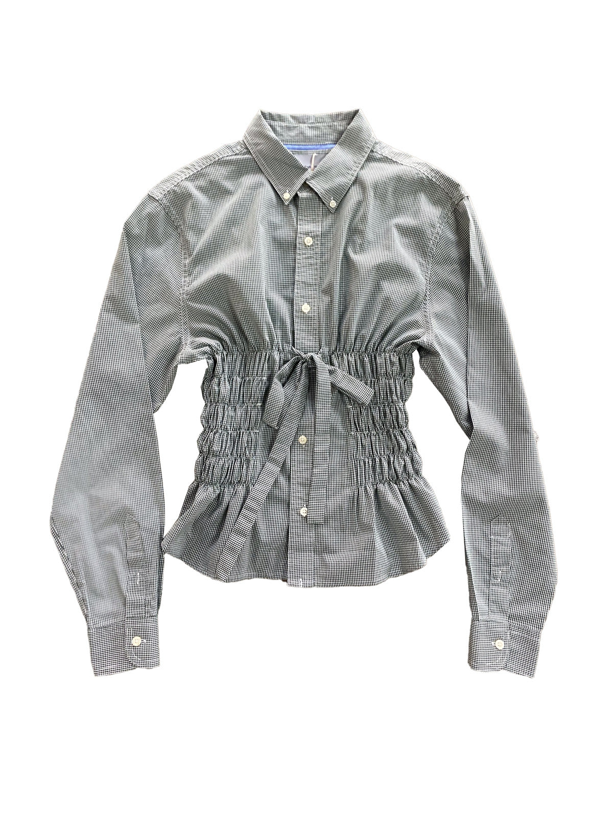 Camisa Corset  - Cuadros negros
