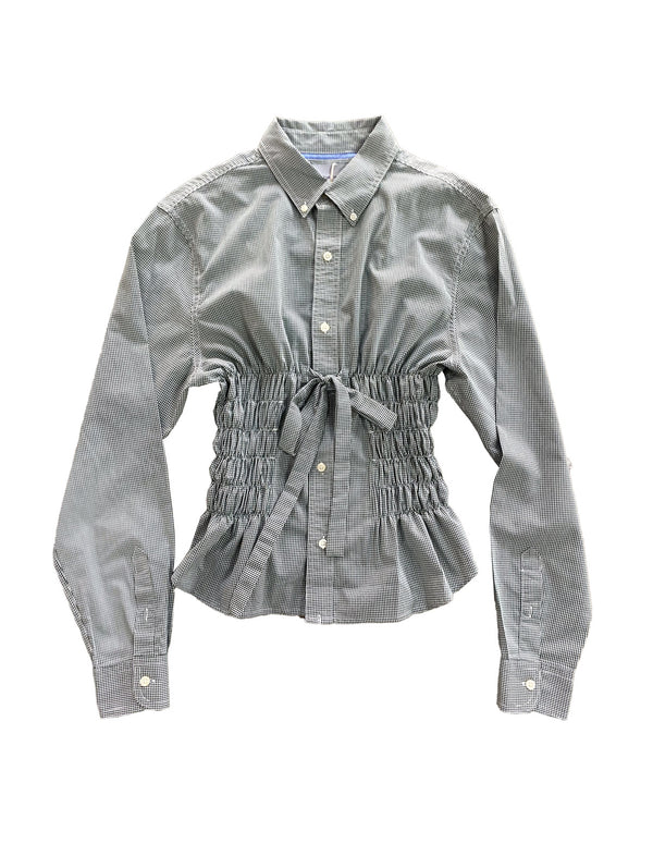 Camisa Corset  - Cuadros negros