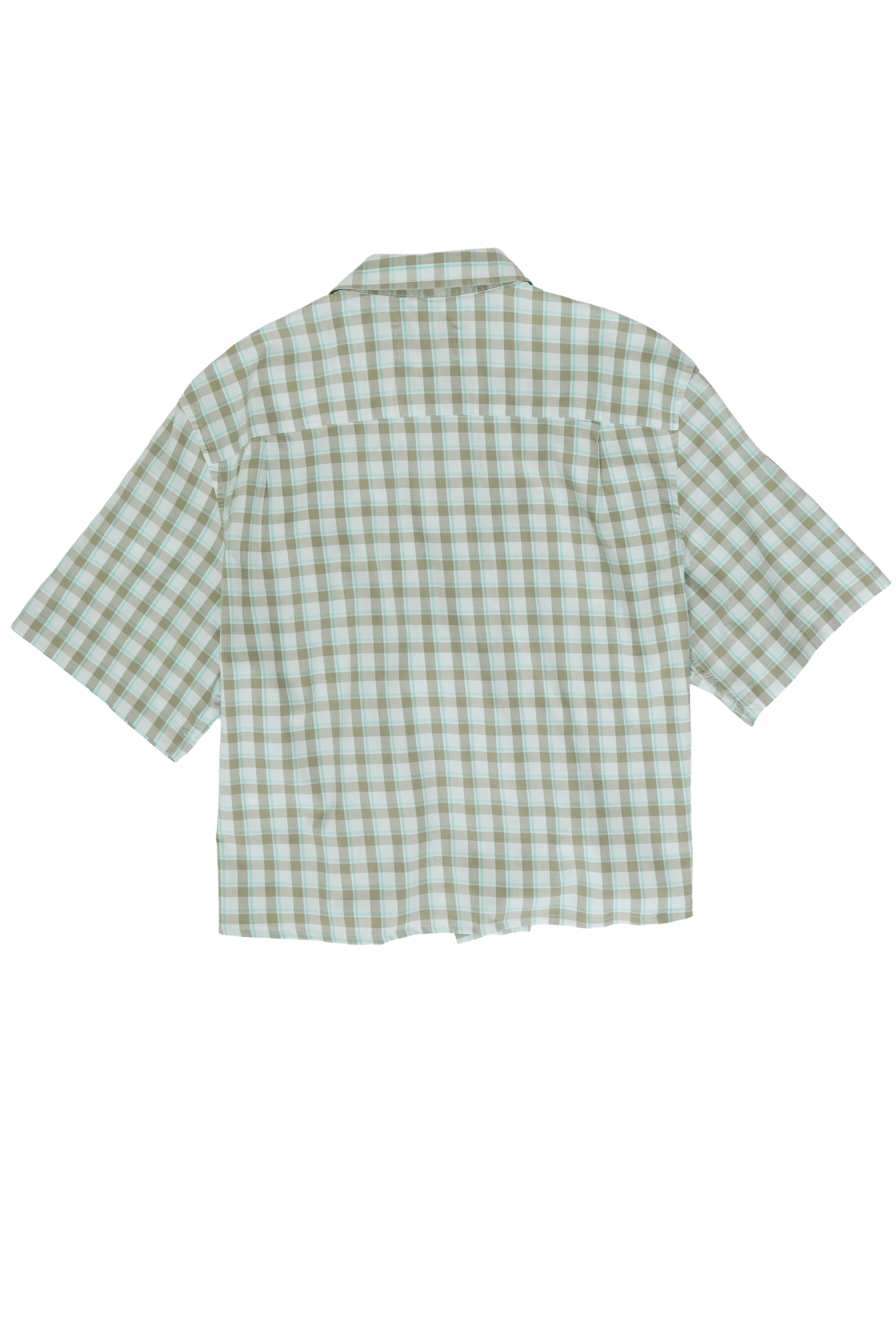 Bustier Shirt - Plaid Olive