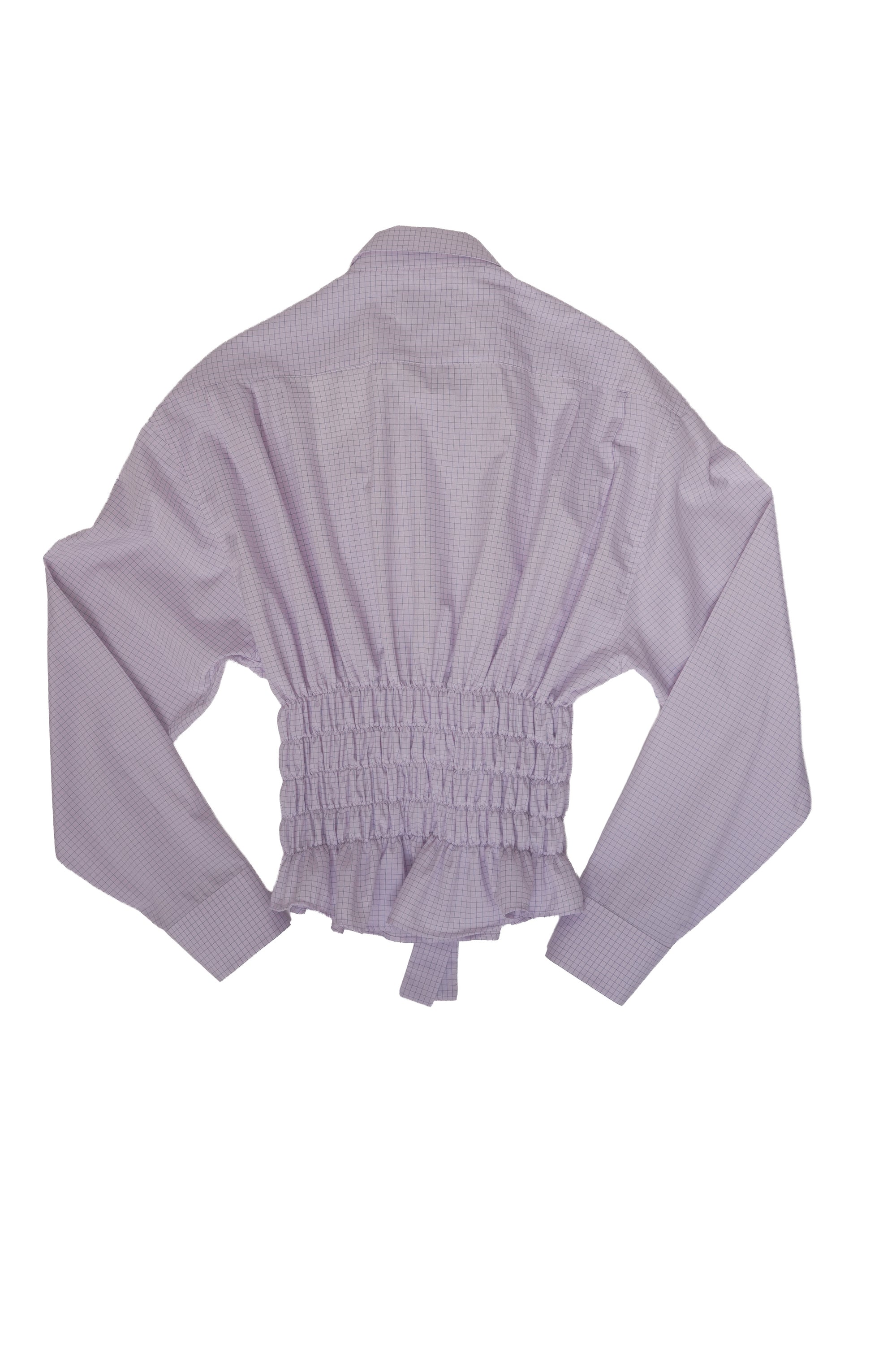 Camisa Corset - Morado con cuadros azules