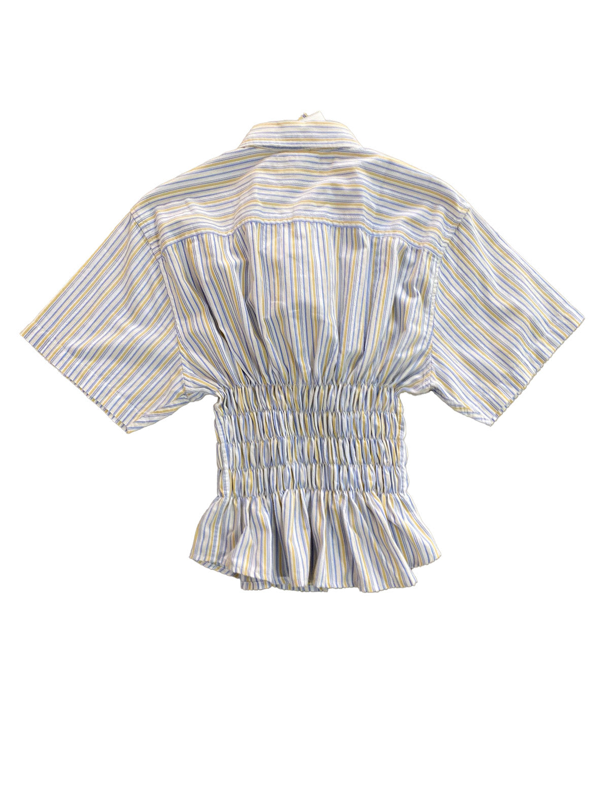Camisa Corset  - Rayas azul y amarillo