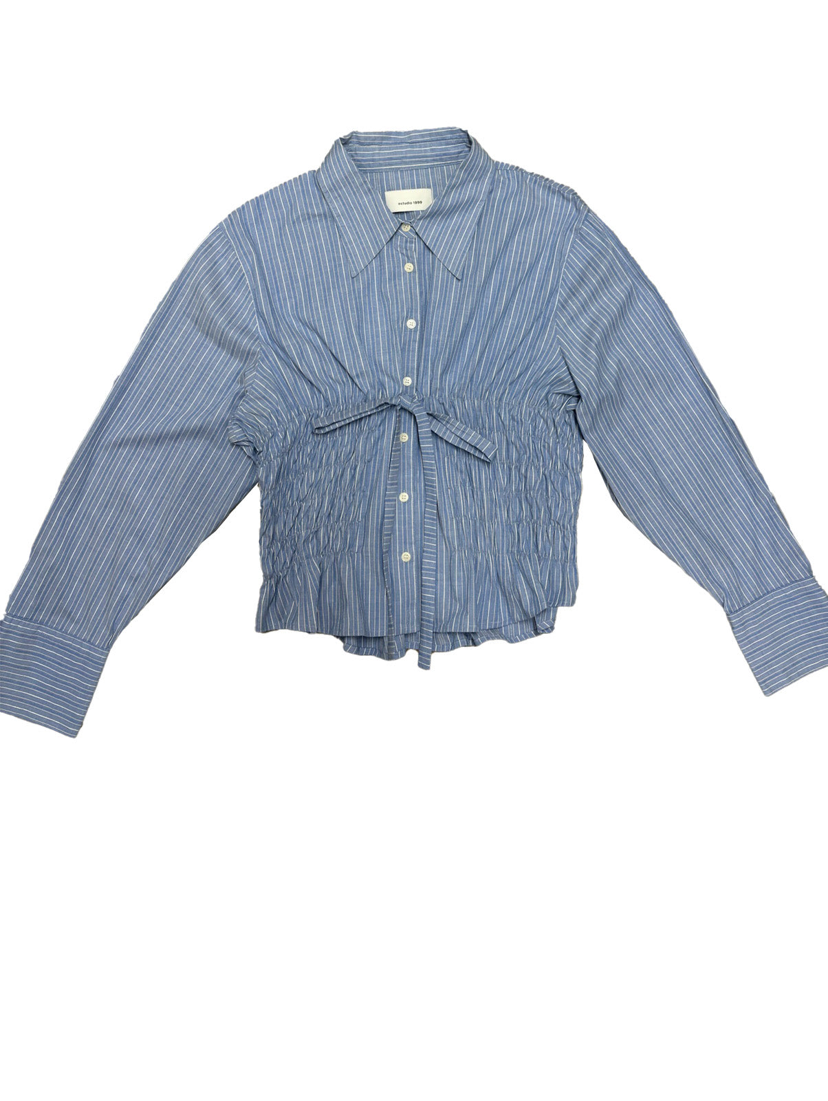 Camisa Corset - Azul claro a rayas
