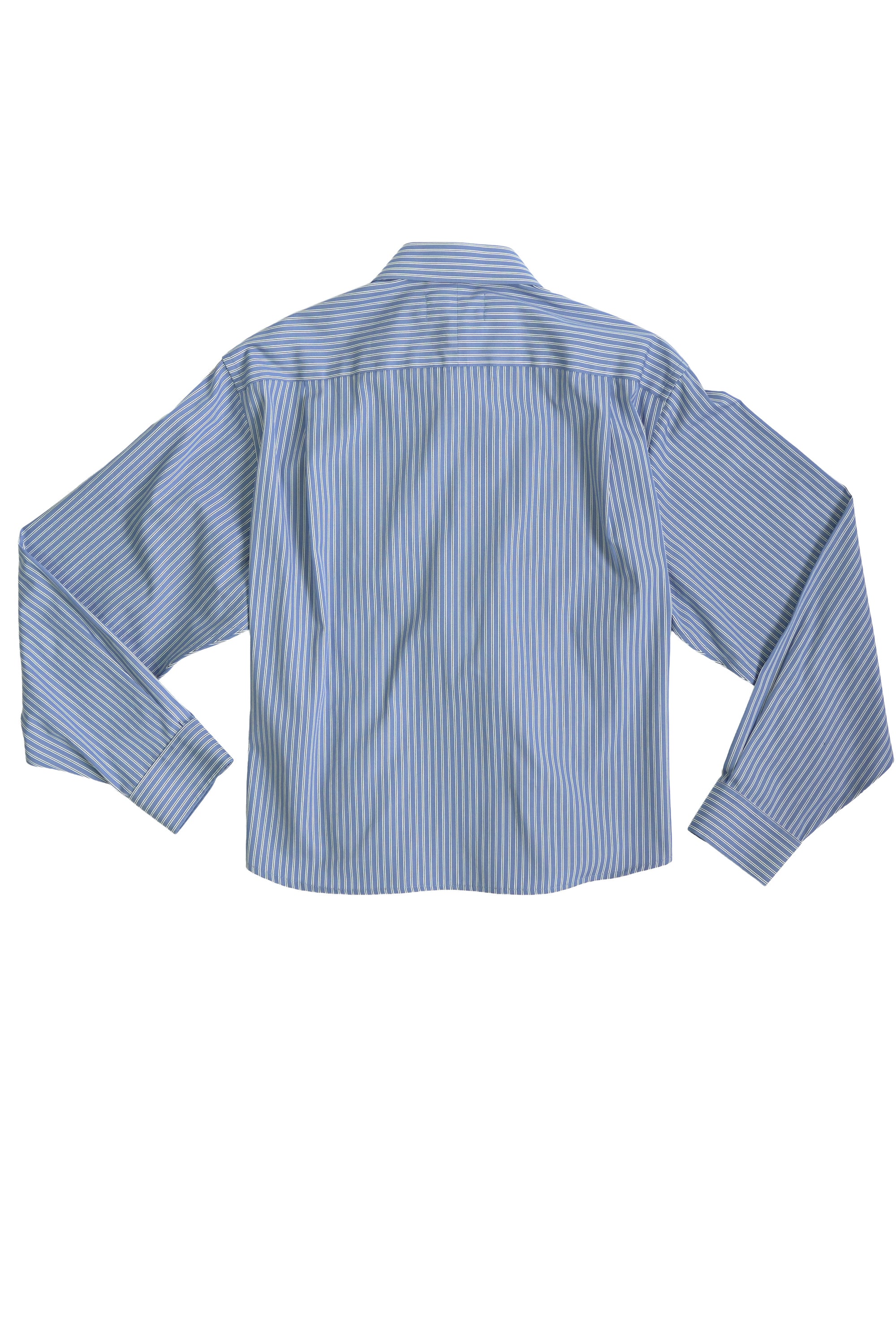 Camisa Bustier - Azul con rayas blancas y negras