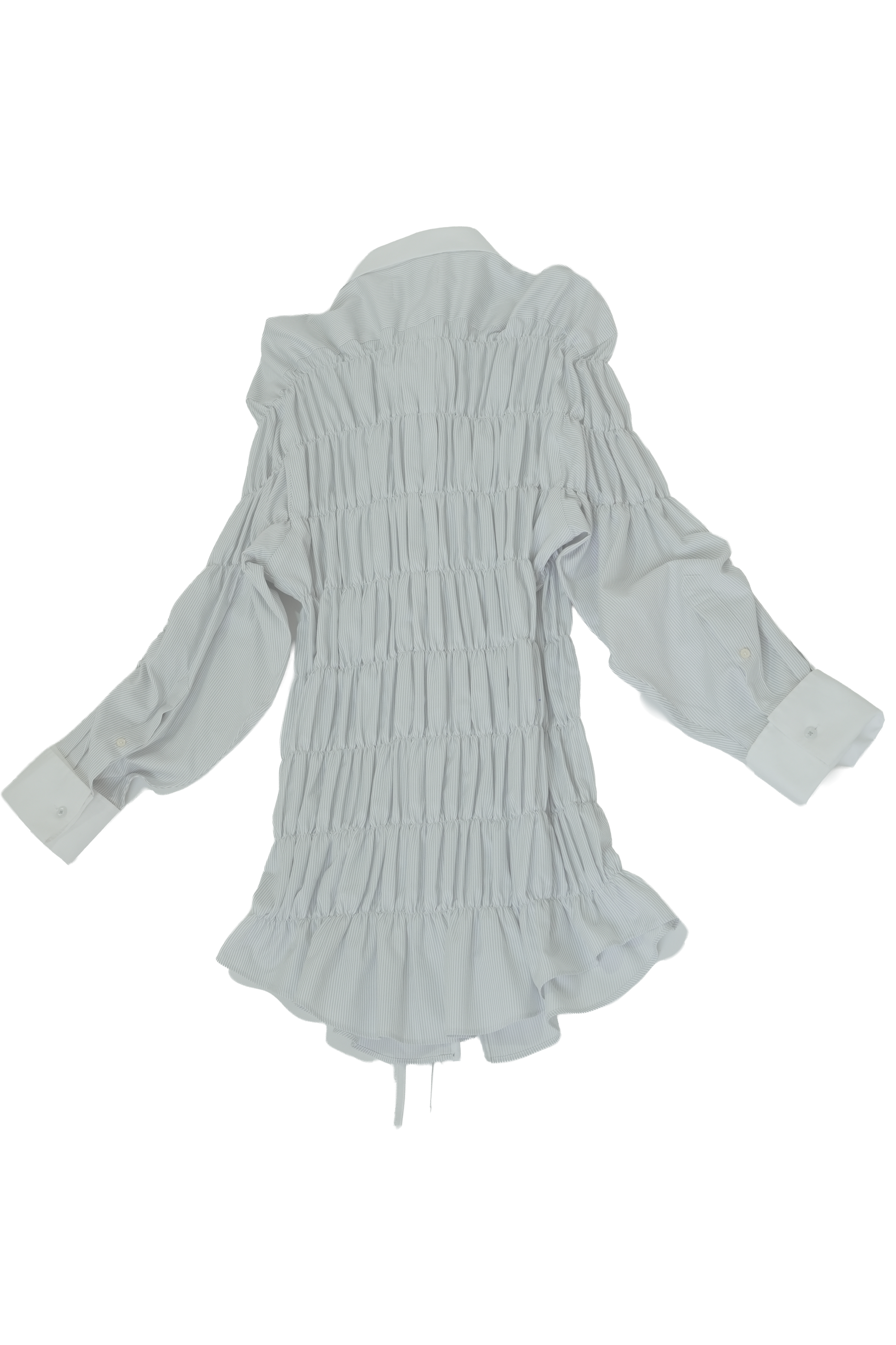 Long Foam - White and Gray Stripes