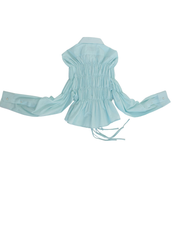 Camisa Espuma Corta - Azul turquesa