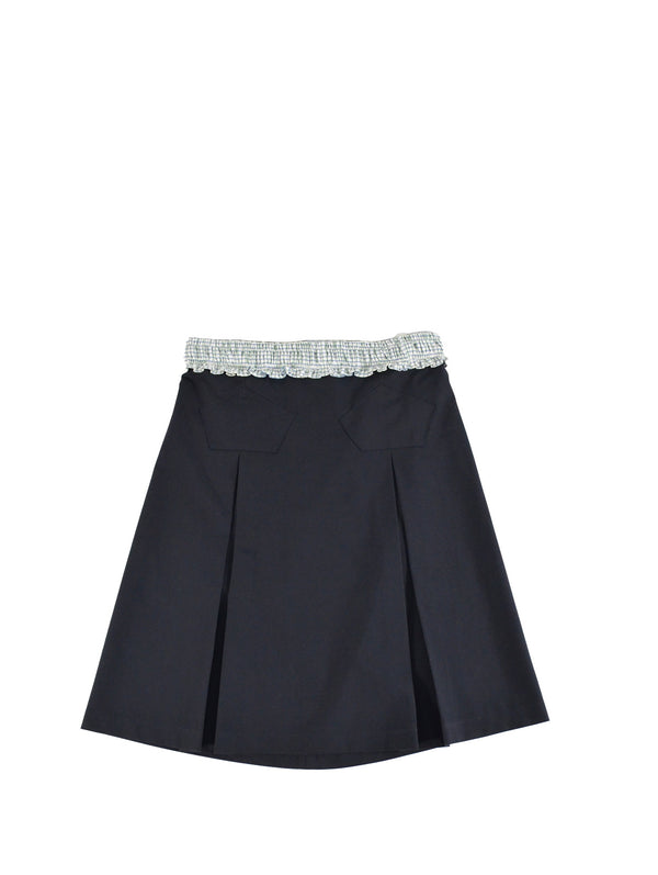 Falda Liceo - Pretina cuadros verde