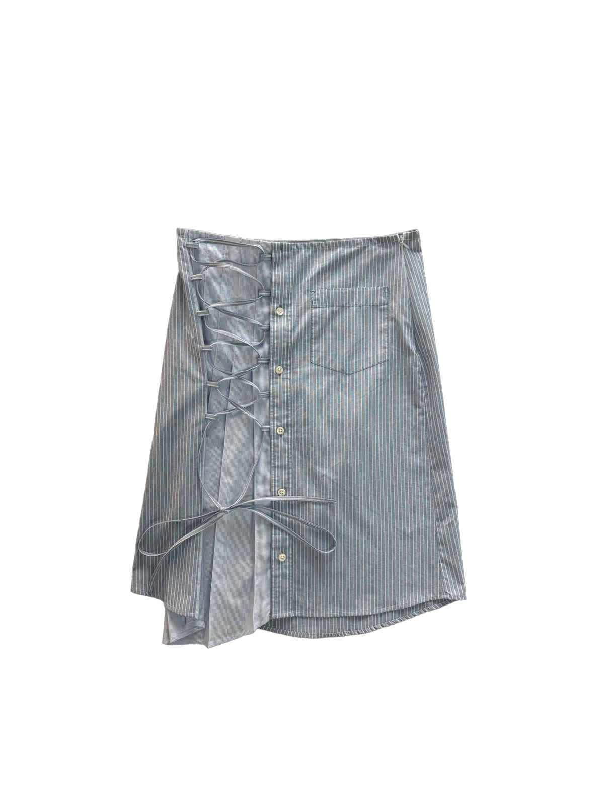Falda Poesia Upcycling - Azul a rayas