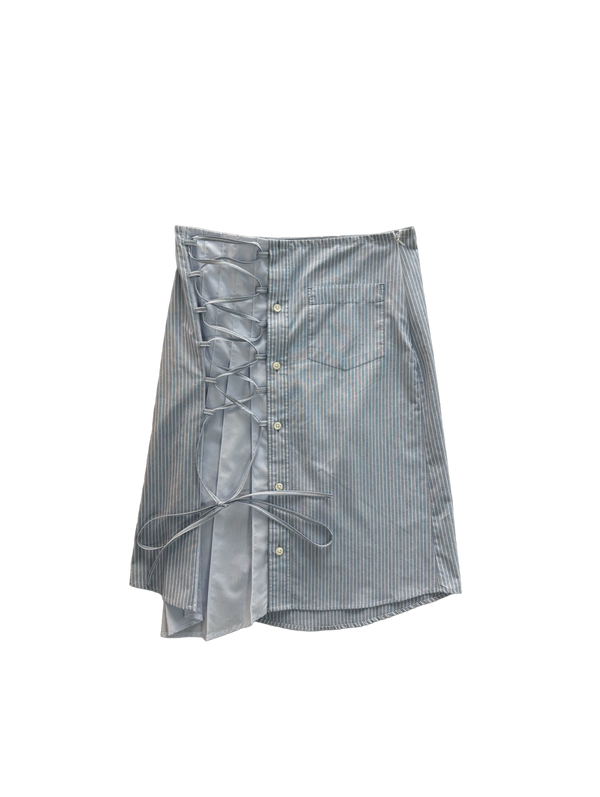 Falda Poesia Upcycling - Azul a rayas