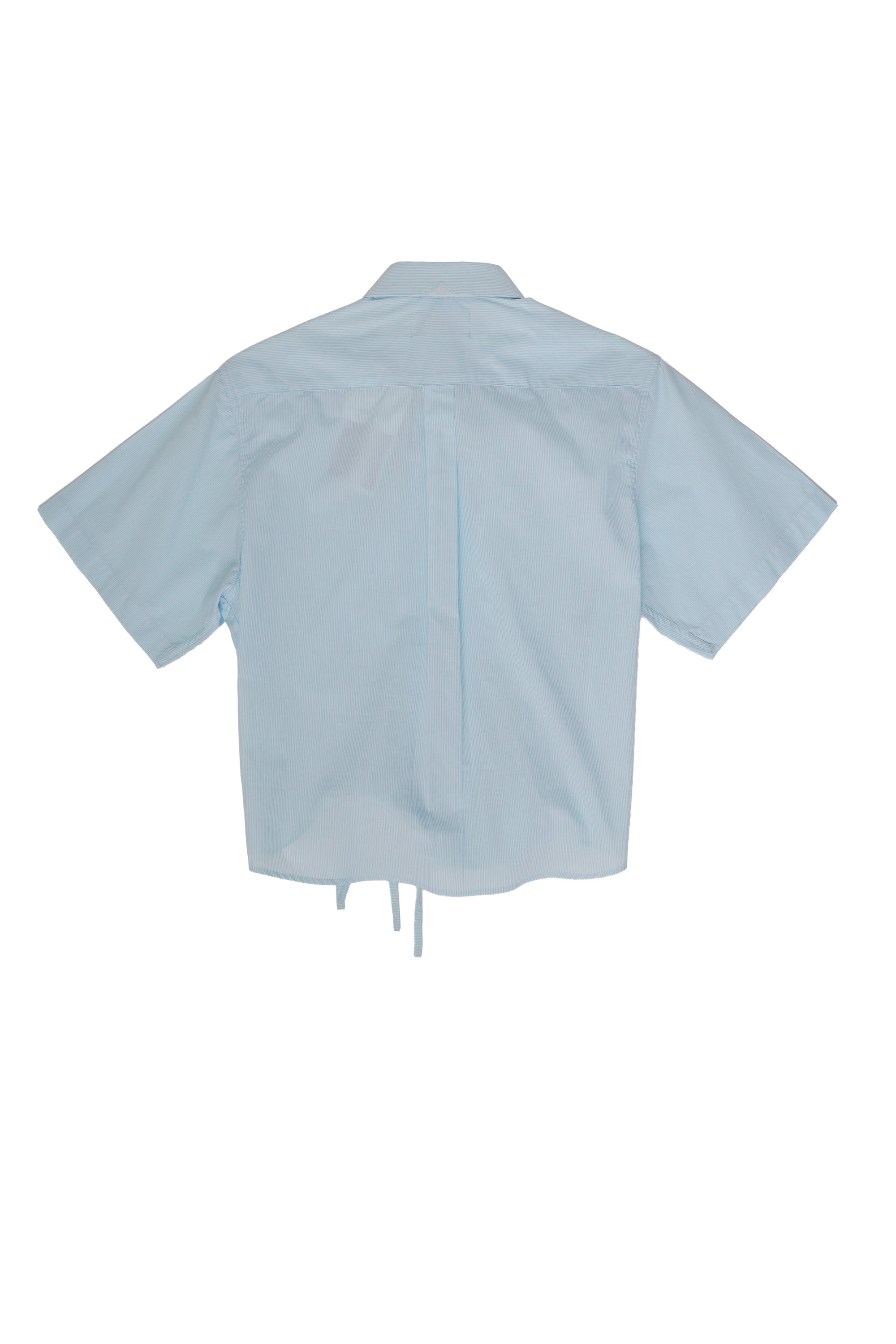Camisa Cascada -  Aqua rayas blancas