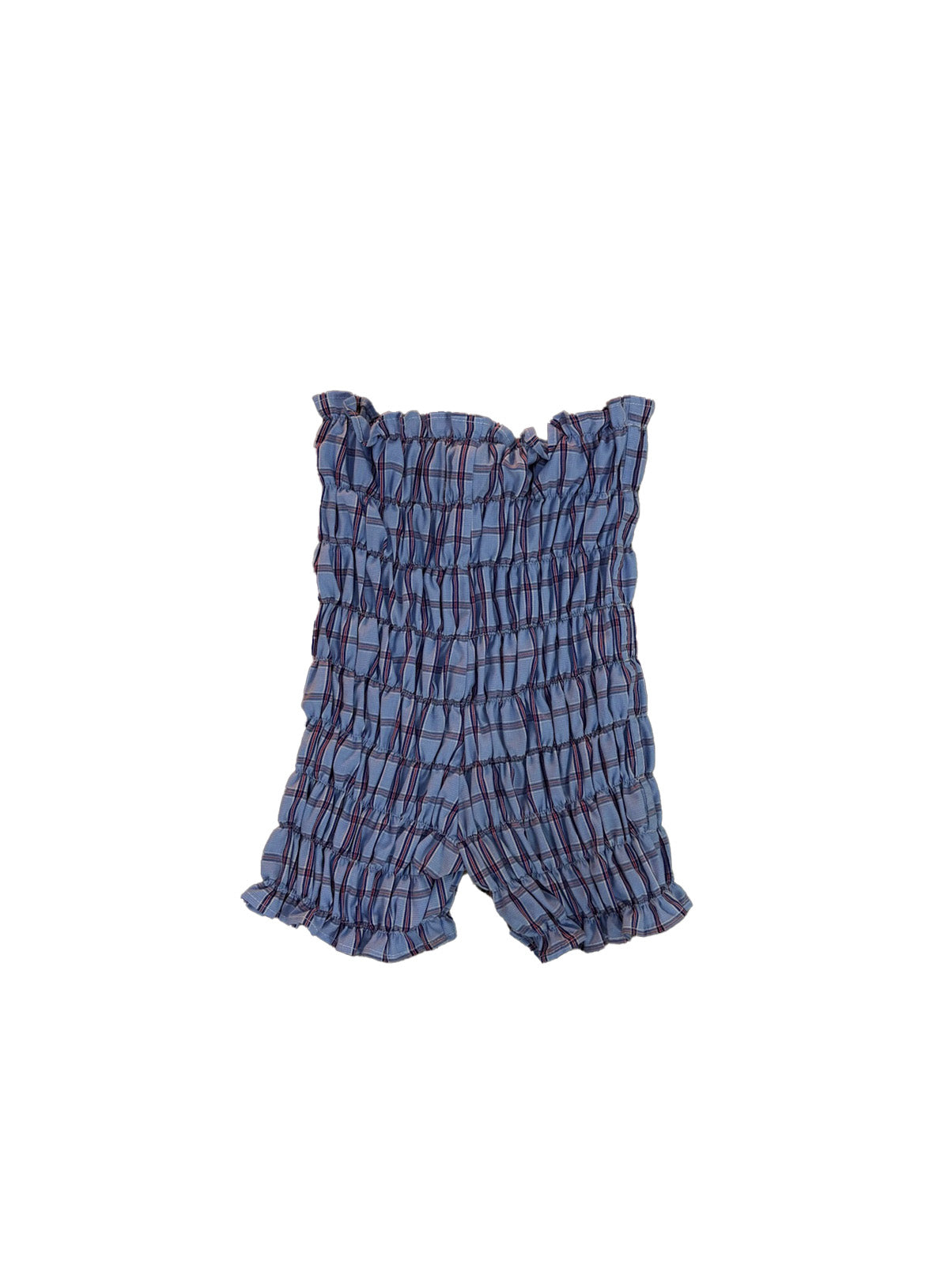 Short Nube - Azul cuadros guinda