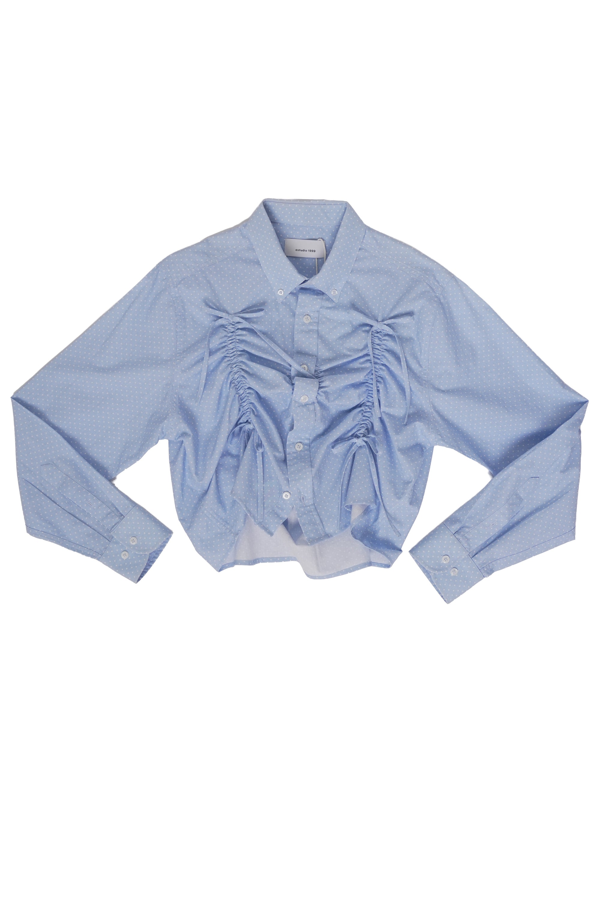 Valentine's Shirt - Blue with White Dots